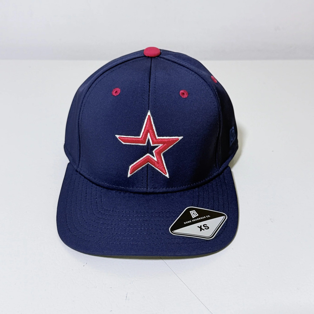 Stars Game Hat XS Navy Red Star Flex Fit Baseball Cap